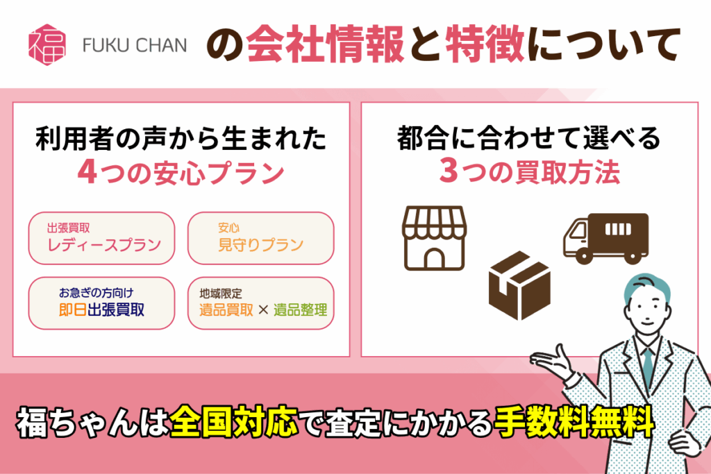 福ちゃんの会社情報と特徴についてまとめた画像