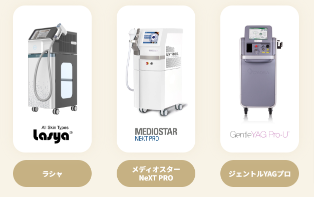リゼクリニックの脱毛器の画像