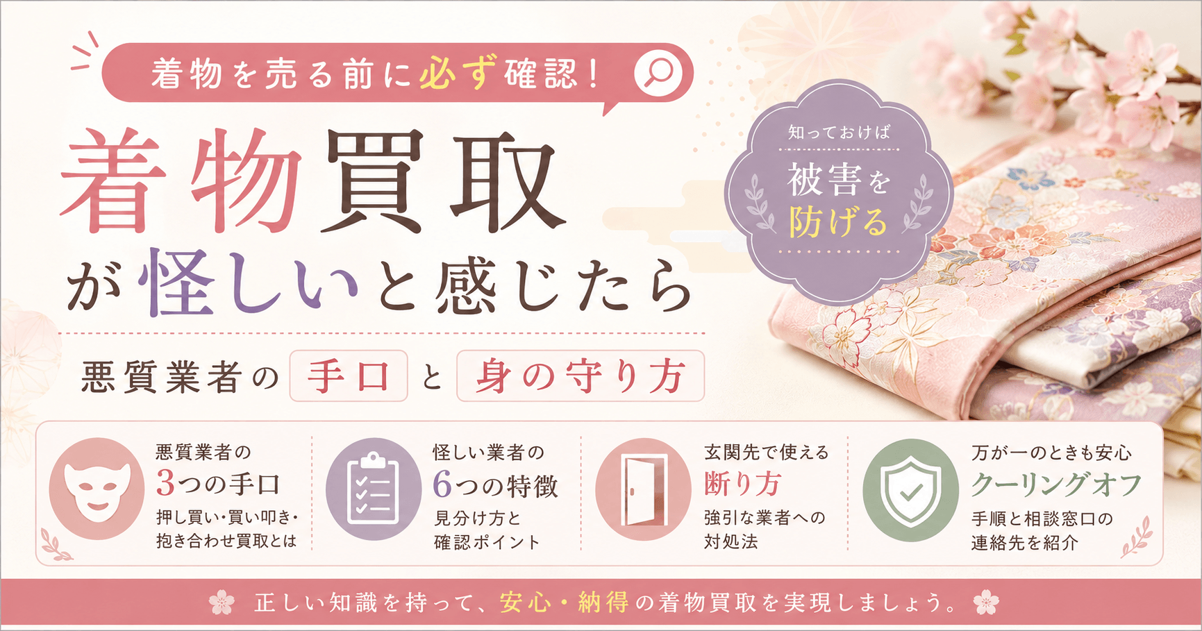 着物買取が怪しいと感じたら確認！悪質業者の手口と身の守り方
